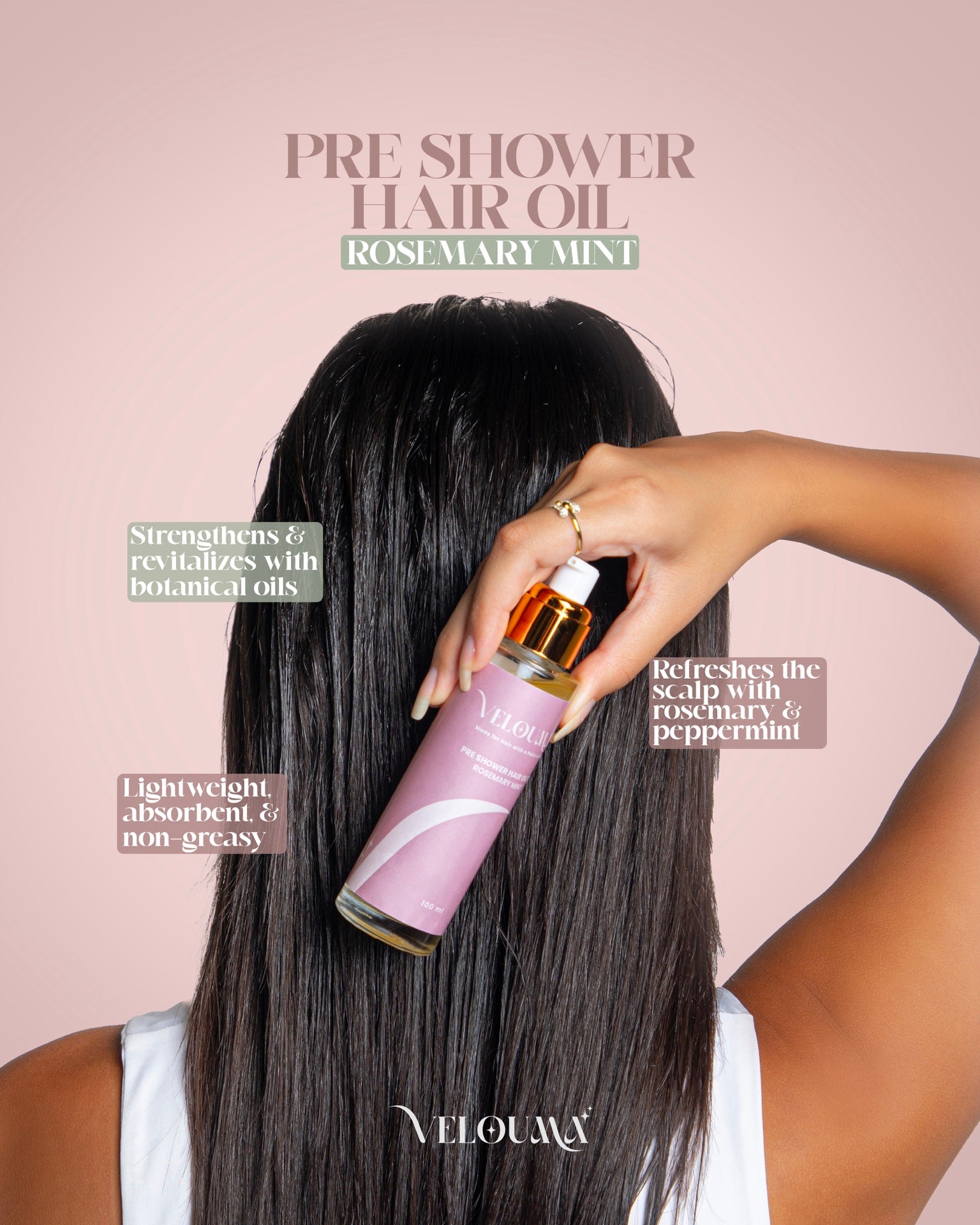 Pre-Shower Hair Oil Rosemary Mint